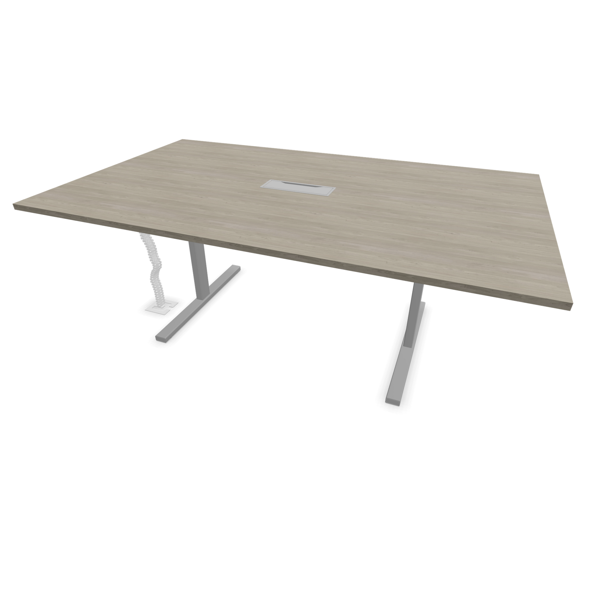 Narbutas T-Easy-2000x1200mm, Gestell Silbergrau, Tischplatte Holzdekor grau mit Struktur
