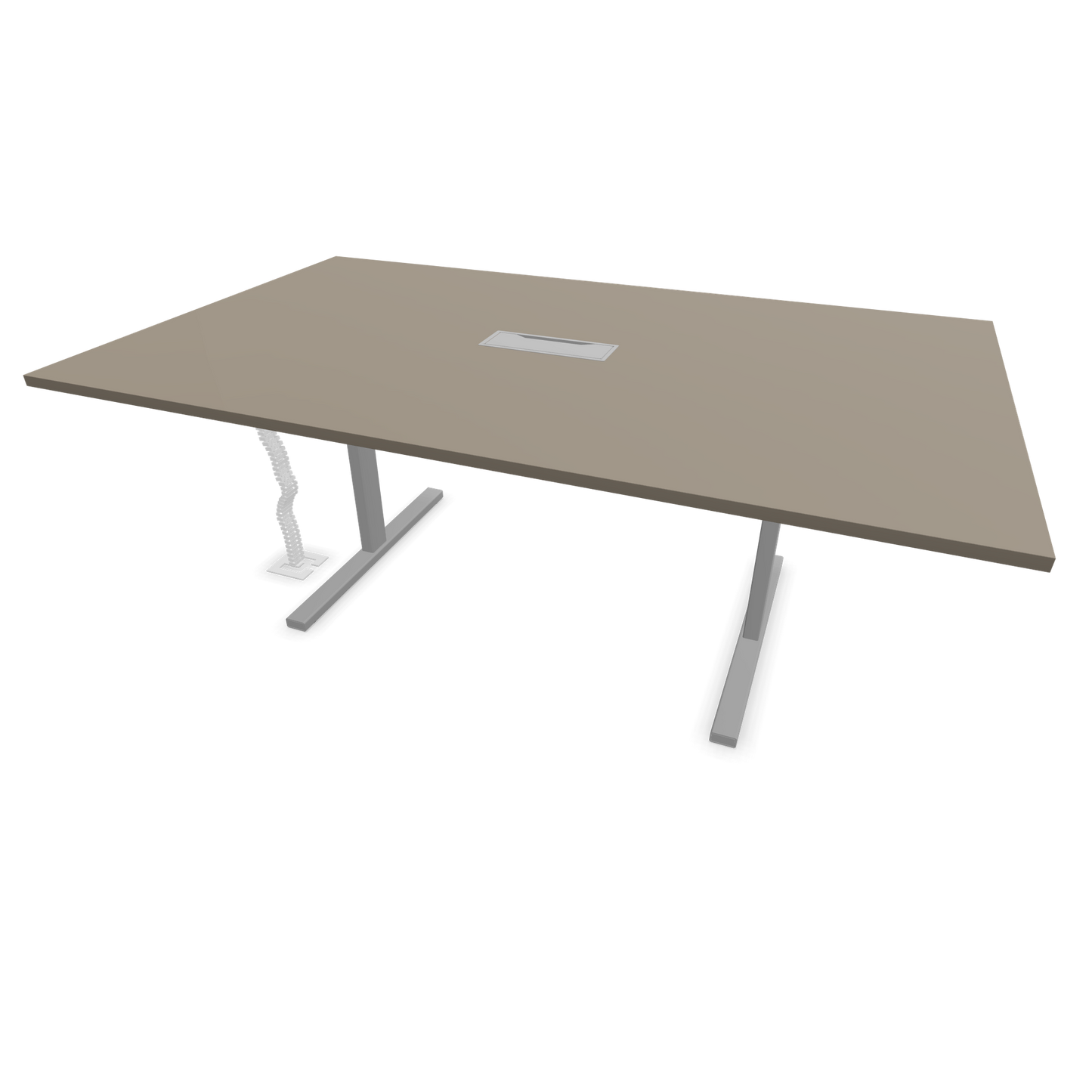 Narbutas T-Easy-2000x1200mm, Gestell Silbergrau, Tischplatte Cubanitgrau