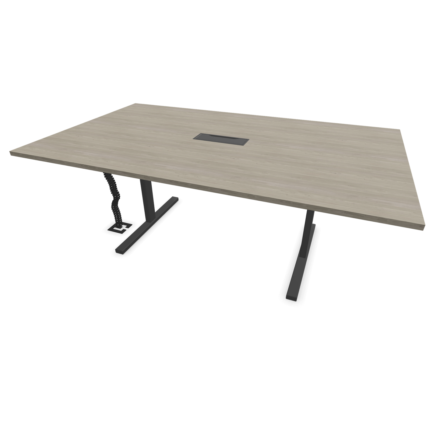 Narbutas T-Easy-2000x1200mm, Gestell Dunkelgrau, Tischplatte Holzdekor grau mit Struktur