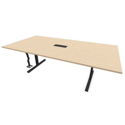 Narbutas T-Easy-2400x1200mm, Gestell Schwarz, Tischplatte Eschendekor sandbeige mit Struktur - 6019712
