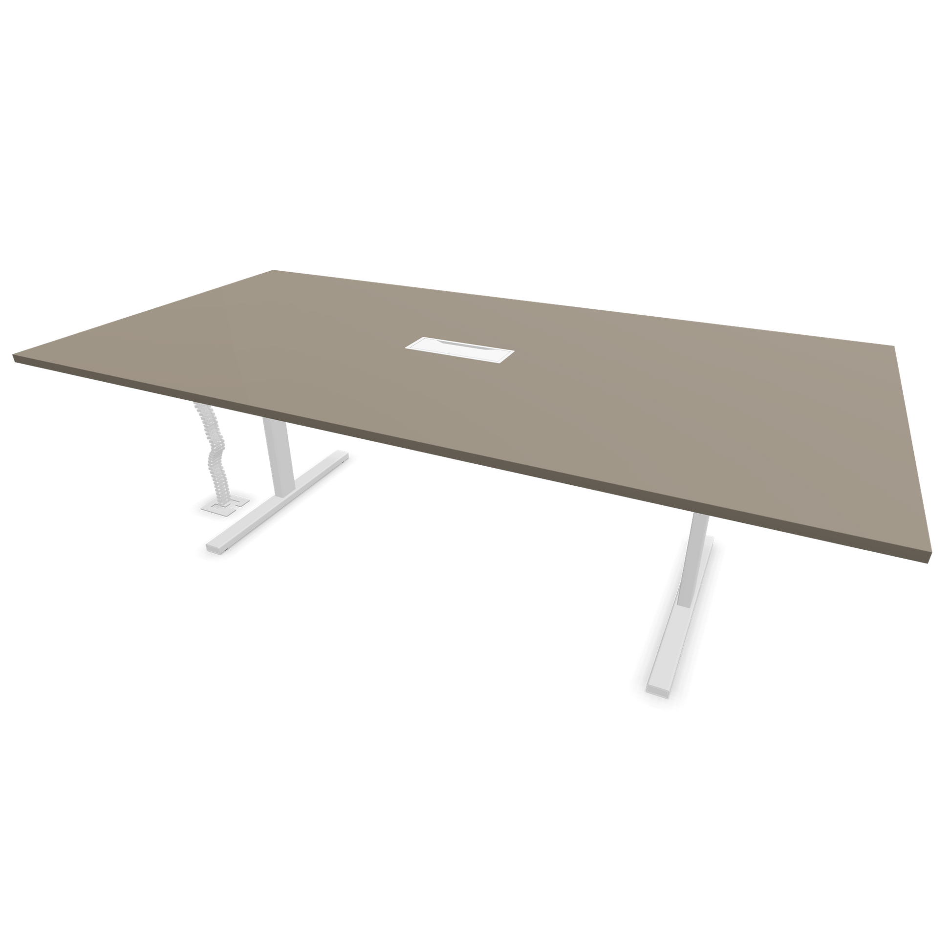 Narbutas T-Easy-2400x1200mm, Gestell Weiss, Tischplatte Cubanitgrau