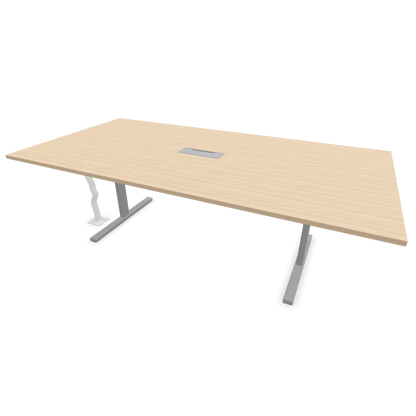 Narbutas T-Easy-2400x1200mm, Gestell Silbergrau, Tischplatte Eschendekor sandbeige mit Struktur - 6019728
