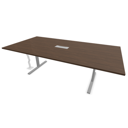 Narbutas T-Easy-2400x1200mm, Gestell Silbergrau, Tischplatte Walnussdekor dunkel mit Struktur - 6019729