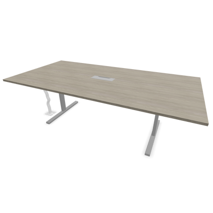 Narbutas T-Easy-2400x1200mm, Gestell Silbergrau, Tischplatte Holzdekor grau mit Struktur - 6019730