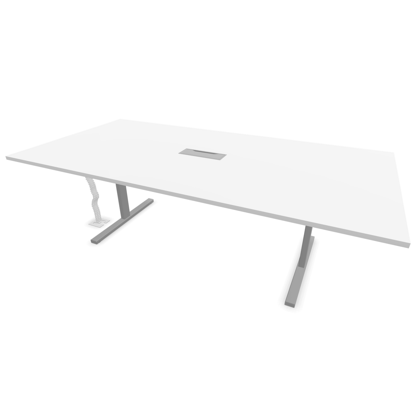 Narbutas T-Easy-2400x1200mm, Gestell Silbergrau, Tischplatte Weiss