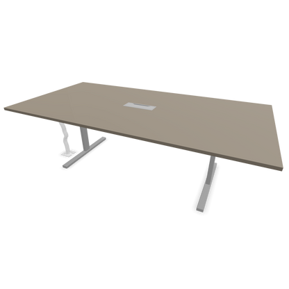 Narbutas T-Easy-2400x1200mm, Gestell Silbergrau, Tischplatte Cubanitgrau - 6019732