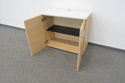 Echo Flügeltür-Aktenschrank mit Deckblatt in Spanplatte weiss - 6019831