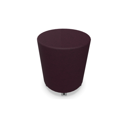 Narbutas Giro Roll-Hocker 400mm rund - 490mm hoch - Stoffbezug Bordeaux - Rot melange - 6019886