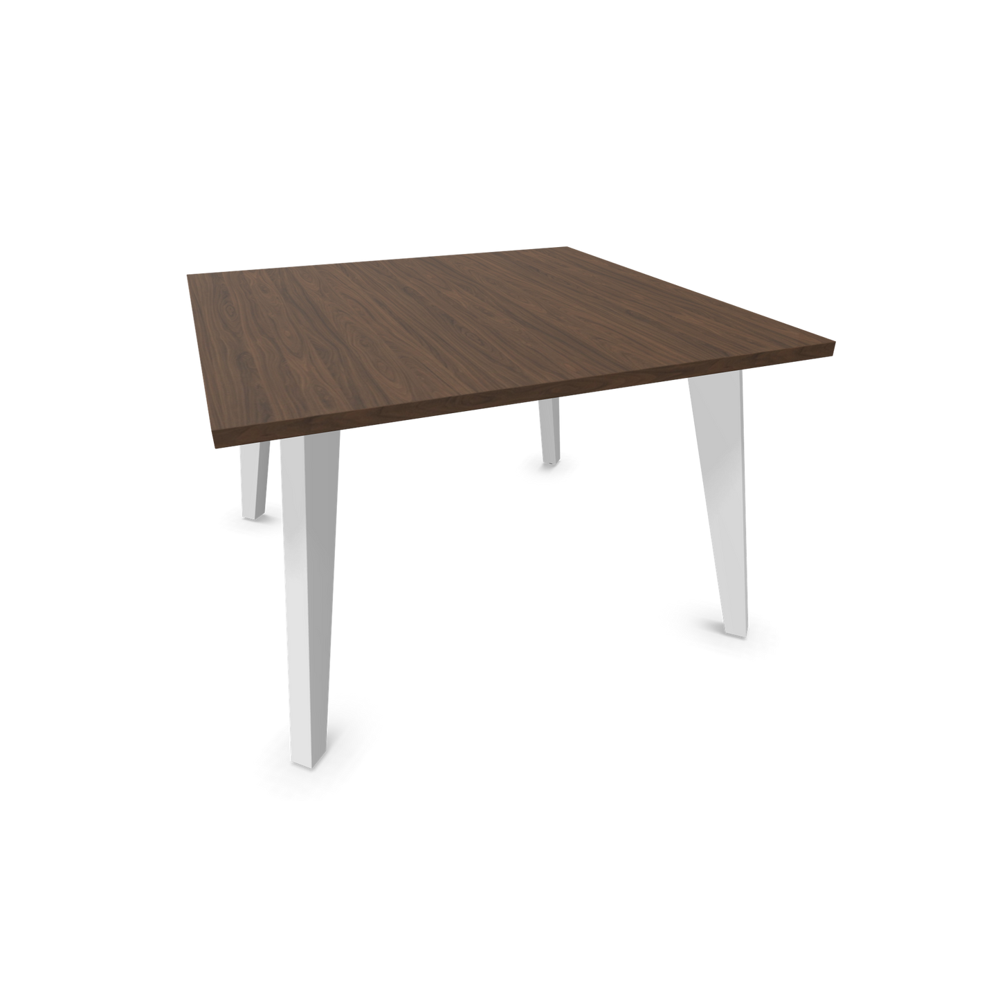 Narbutas Amber Lounge Table - Gestell Weiss - Quadratisch - Nussbaumdekor dunkel - 6019962