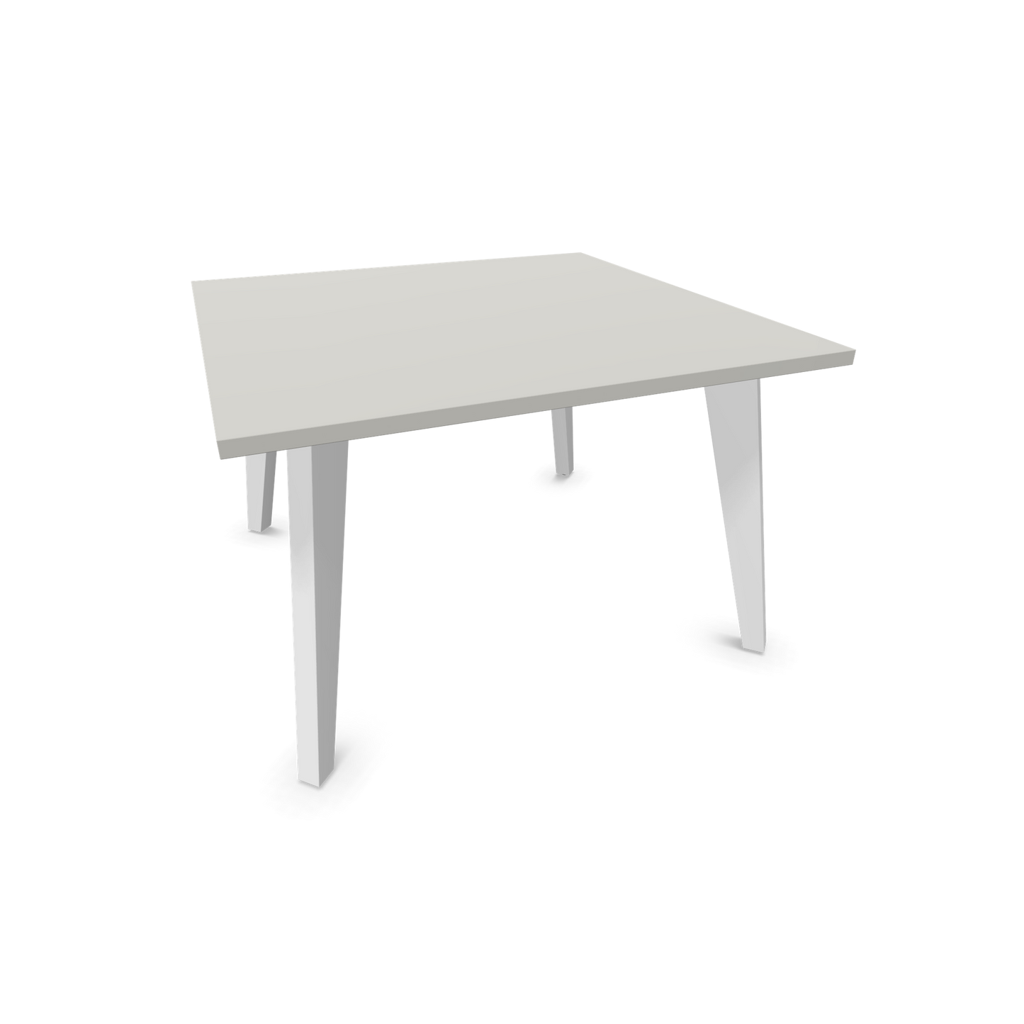 Narbutas Amber Lounge Table - Gestell Weiss - Quadratisch - Perlgrau - 6019966