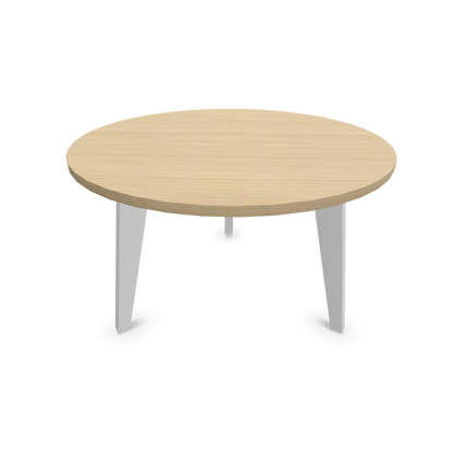 Narbutas Amber Lounge Table - Gestell Weiss - Rund - Eichendekor gebleicht von oben - 6019967