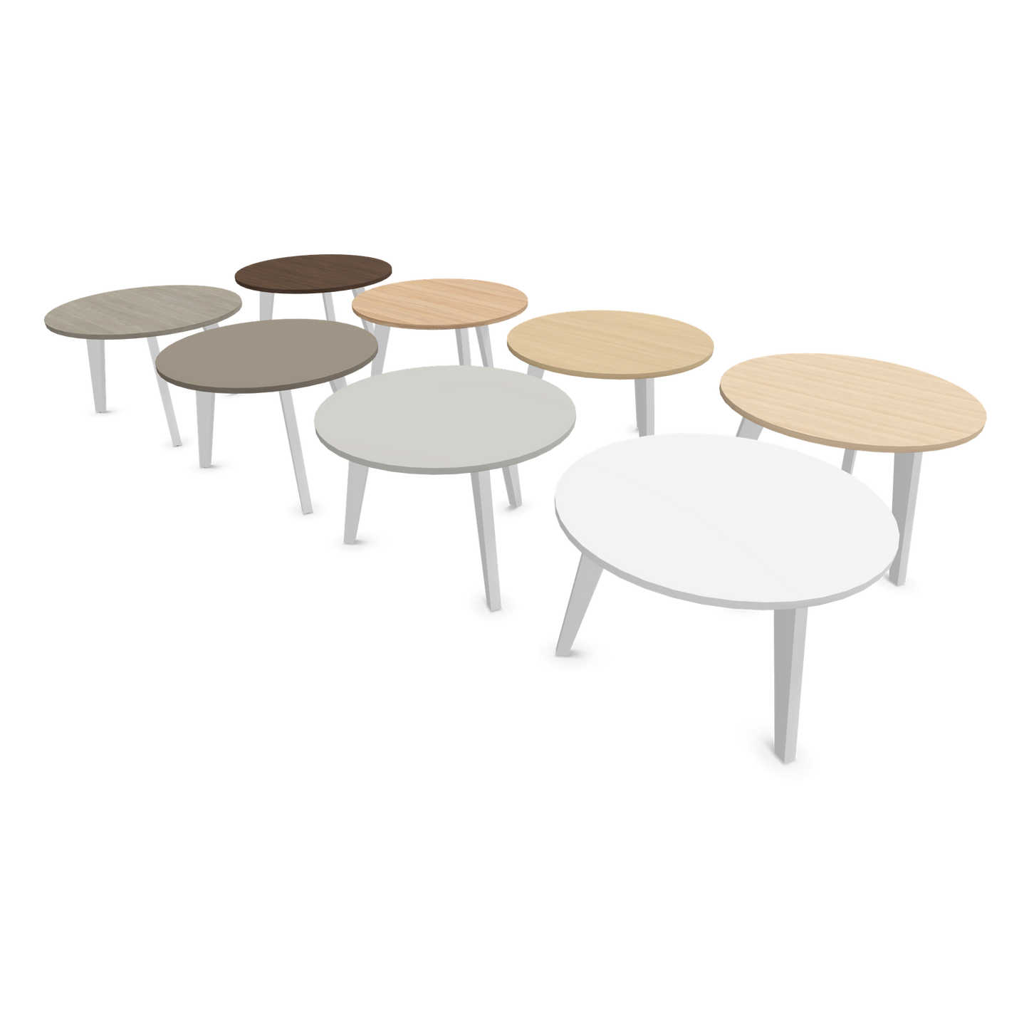 Narbutas Amber Lounge Table - Gestell Weiss - Rund - 8 Farbvarianten - 6019967