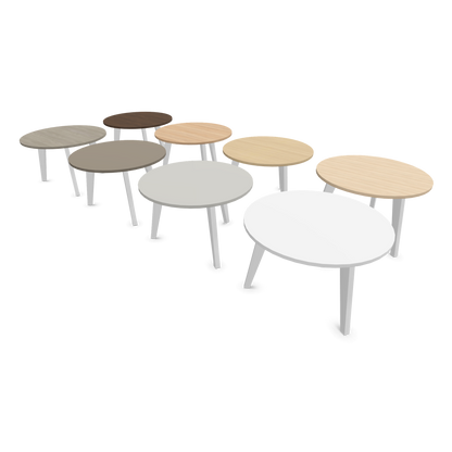Narbutas Amber Lounge Table - Gestell Weiss - Rund - 8 Farbvarianten - 6019967
