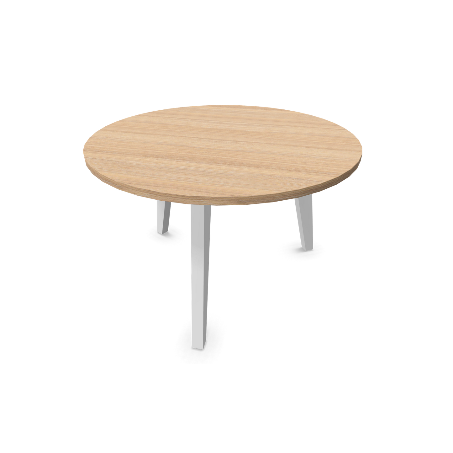 Narbutas Amber Lounge Table - Gestell Weiss - Rund - Bernsteineichendekor - 6019967