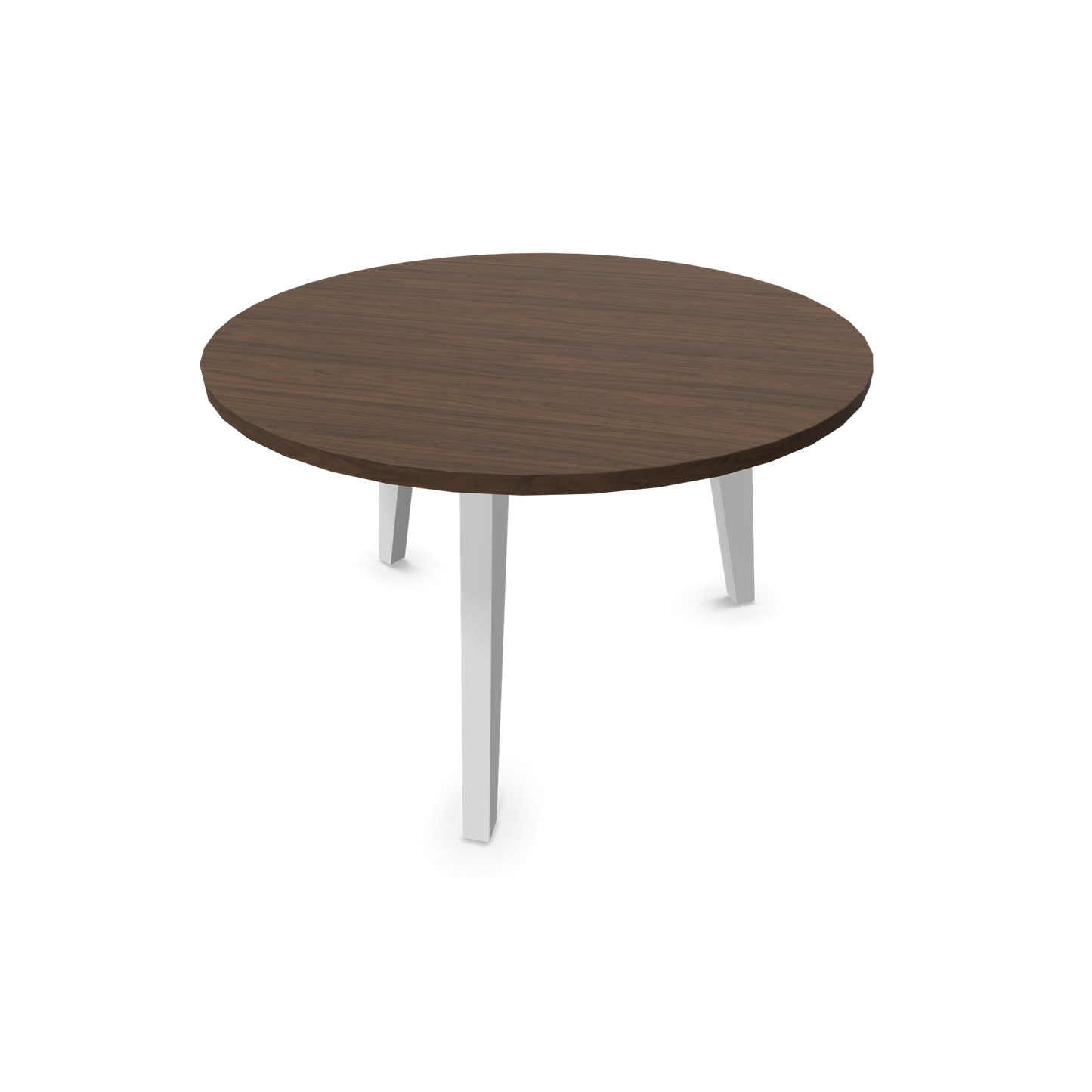 Narbutas Amber Lounge Table - Gestell Weiss - Rund - Nussbaumdekor dunkel - 6019970