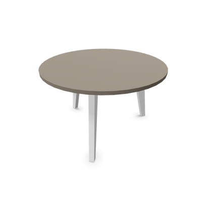 Narbutas Amber Lounge Table - Gestell Weiss - Rund - Cubanitgrau - 6019973