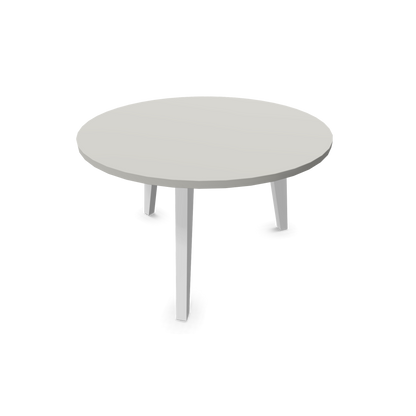 Narbutas Amber Lounge Table - Gestell Weiss - Rund - Perlgrau - 6019974