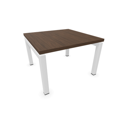 Narbutas Nova Couchtisch mit Gestell Weiss - Tischplatte Nussbaumdekor dunkel - 6019992