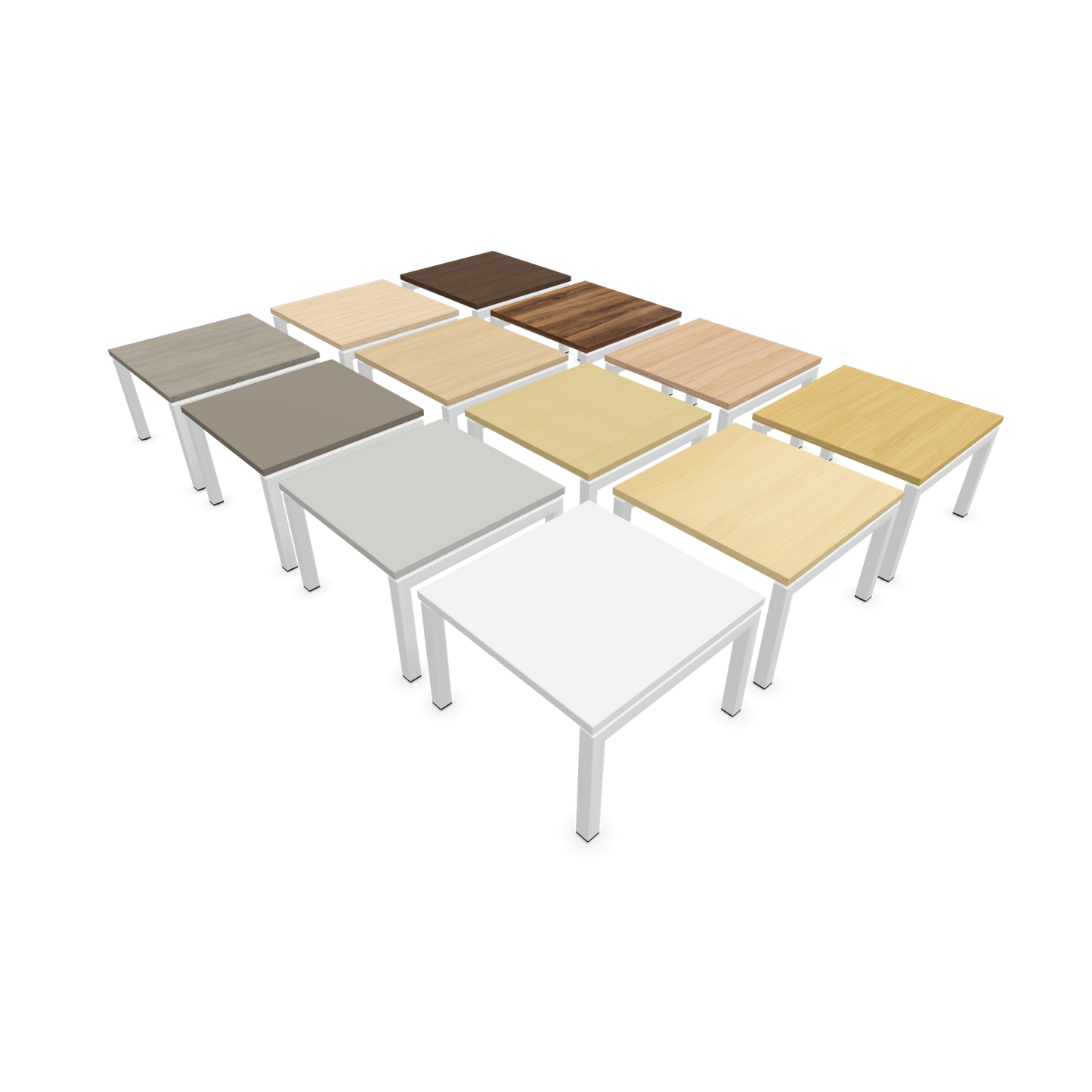 Narbutas Nova Couchtisch mit Gestell Weiss - mit Tischplatten Varianten - 6019996