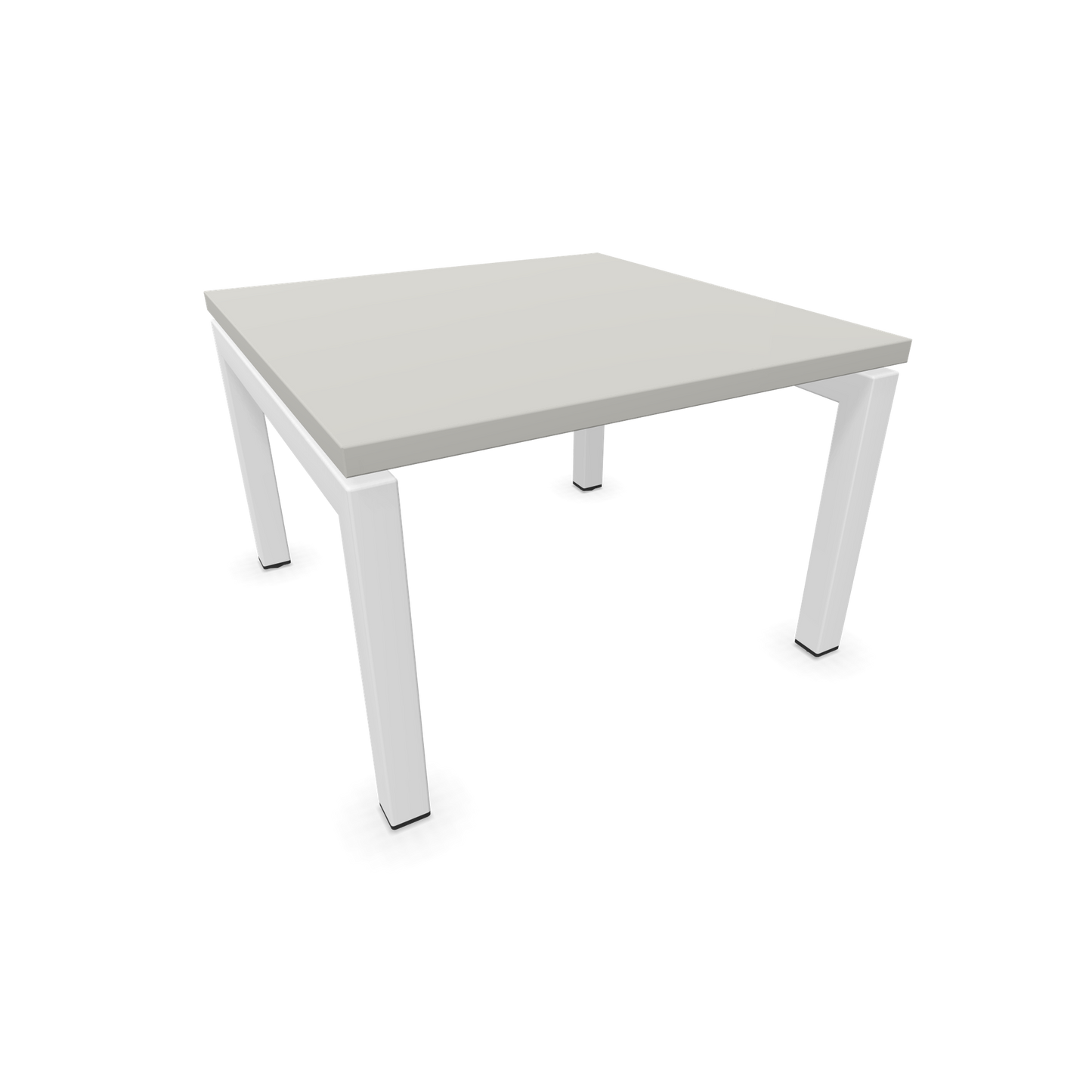 Narbutas Nova Couchtisch mit Gestell Weiss - Tischplatte Perlgrau - 6019998