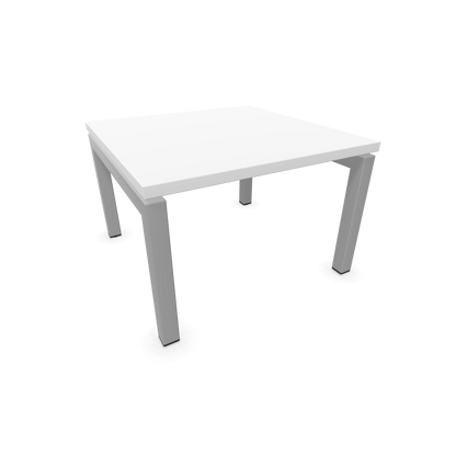 Narbutas Nova Couchtisch mit Gestell Silbergrau - Tischplatte Weiss - 6020008