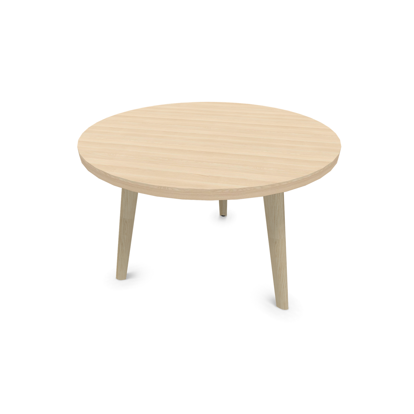 Narbutas Nova Wood Couchtisch Rund - Füsse Esche Natur - Tischplatte Eschendekor sandbeige - 6020029