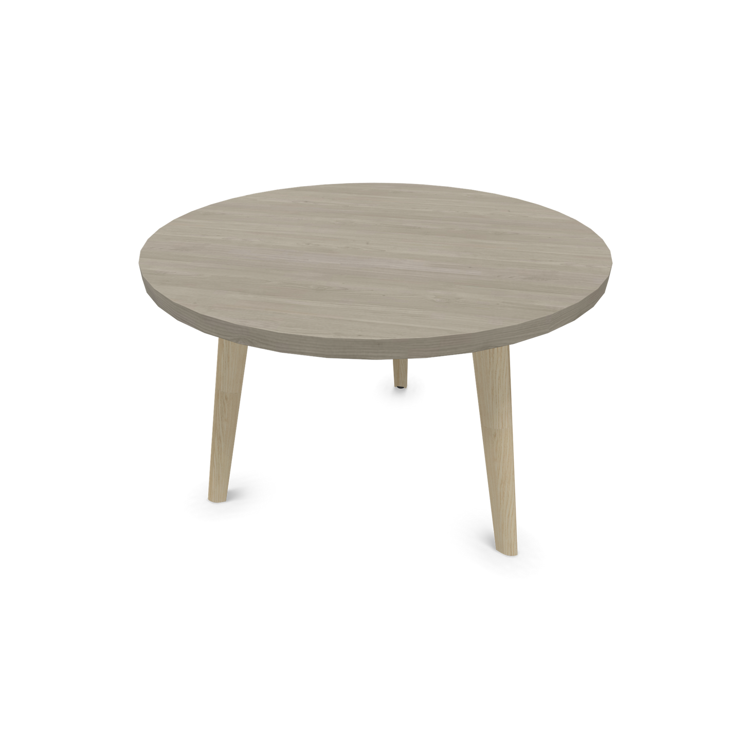 Narbutas Nova Wood Couchtisch Rund - Füsse Esche Natur - Tischplatte Holzdekor grau - 6020031