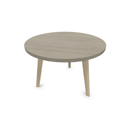 Narbutas Nova Wood Couchtisch Rund - Füsse Esche Natur - Tischplatte Holzdekor grau - 6020031
