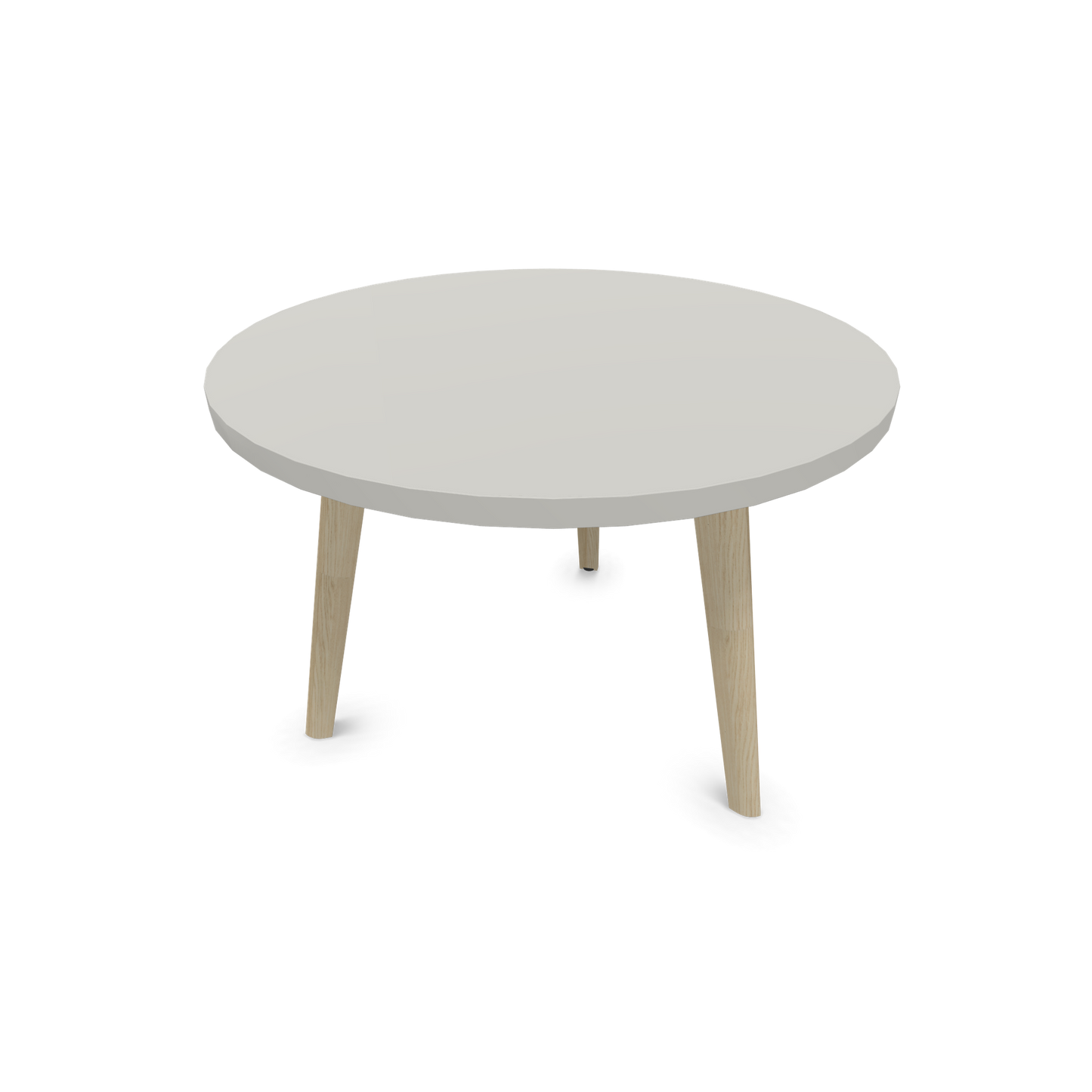 Narbutas Nova Wood Couchtisch Rund - Füsse Esche Natur - Tischplatte Perlgrau - 6020034