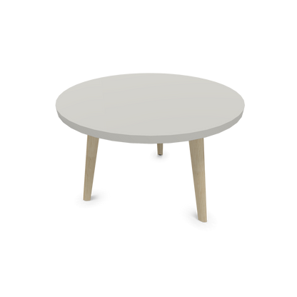 Narbutas Nova Wood Couchtisch Rund - Füsse Esche Natur - Tischplatte Perlgrau - 6020034