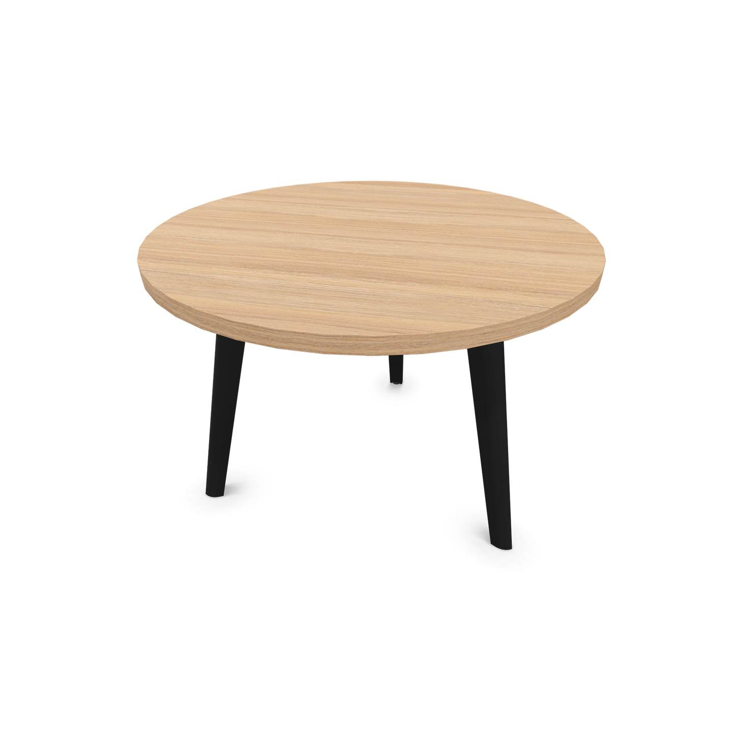 Narbutas Nova Wood Couchtisch Rund - Füsse Esche Schwarz - Tischplatte Bernsteineichendekor - 6020036