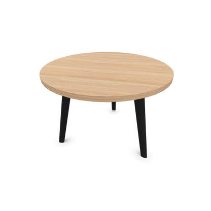 Narbutas Nova Wood Couchtisch Rund - Füsse Esche Schwarz - Tischplatte Bernsteineichendekor - 6020036