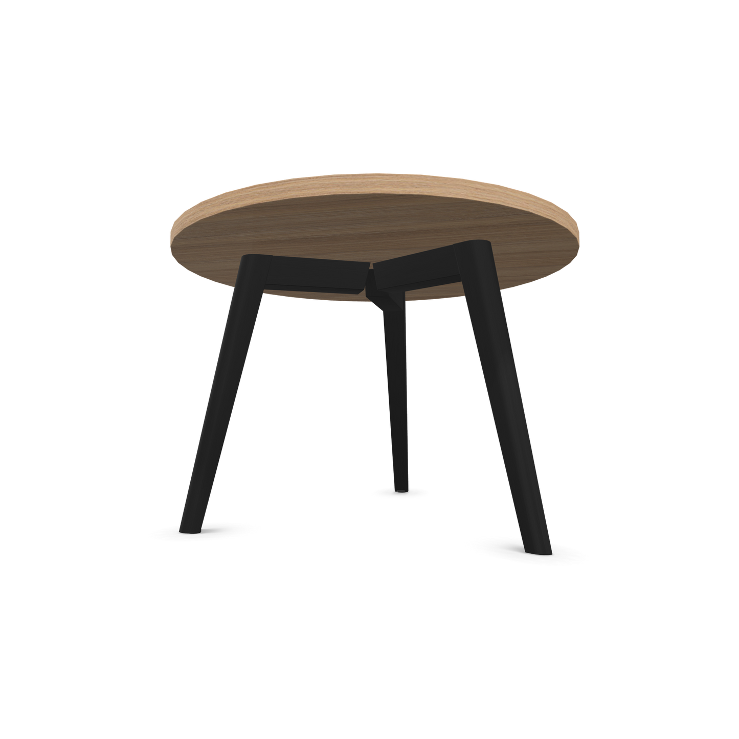 Narbutas Nova Wood Couchtisch Rund - Füsse Esche Schwarz - Tischplatte Bernsteineichendekor Ansicht von unten - 6020036