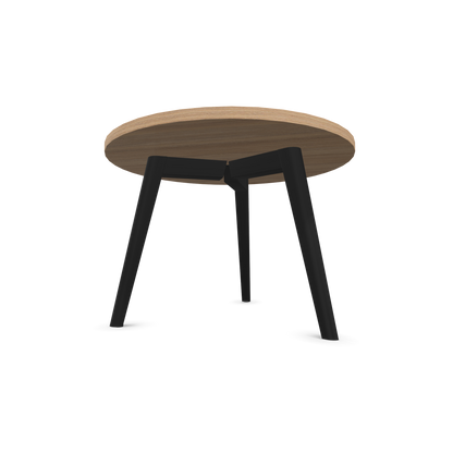 Narbutas Nova Wood Couchtisch Rund - Füsse Esche Schwarz - Tischplatte Bernsteineichendekor Ansicht von unten - 6020036