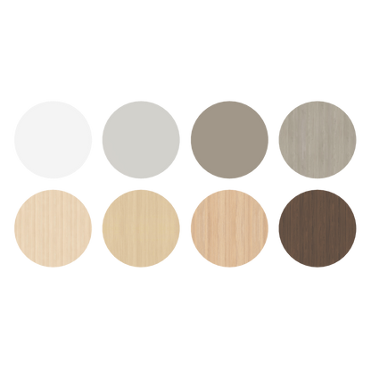 Narbutas Nova Wood Couchtisch Rund - Füsse Esche Schwarz - 8 Tischplatten von oben - 6020036