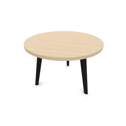 Narbutas Nova Wood Couchtisch Rund - Füsse Esche Schwarz - Tischplatte Eschendekor sandbeige - 6020037