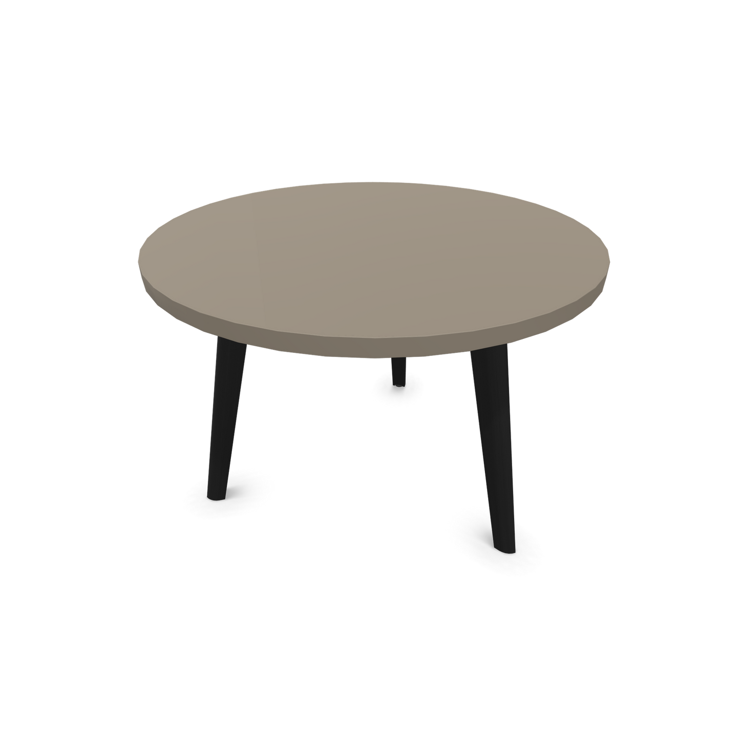 Narbutas Nova Wood Couchtisch Rund - Füsse Esche Schwarz - Tischplatte Cubanitgrau - 6020042