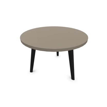 Narbutas Nova Wood Couchtisch Rund - Füsse Esche Schwarz - Tischplatte Cubanitgrau - 6020042