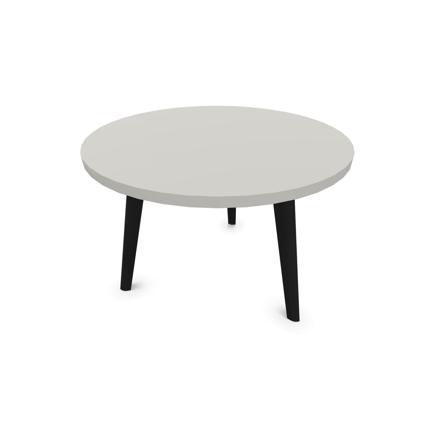 Narbutas Nova Wood Couchtisch Rund - Füsse Esche Schwarz - Tischplatte Perlgrau - 6020043