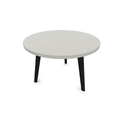 Narbutas Nova Wood Couchtisch Rund - Füsse Esche Schwarz - Tischplatte Perlgrau - 6020043