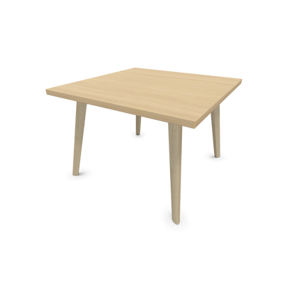 Narbutas Nova Wood Couchtisch Quadratisch - Füsse Esche Natur - Tischplatte Eichendekor gebleicht - 6020044