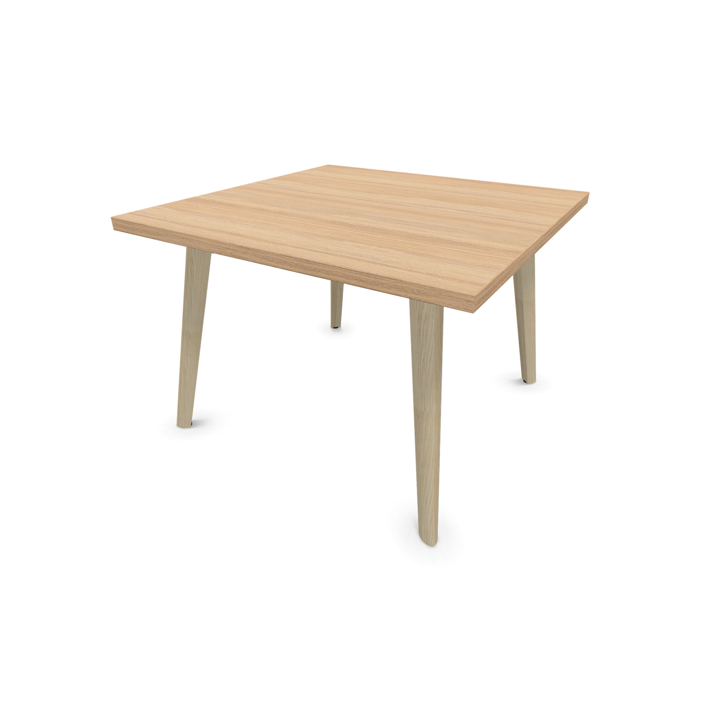 Narbutas Nova Wood Couchtisch Quadratisch - Füsse Esche Natur - Tischplatte Bernsteineichendekor - 6020045
