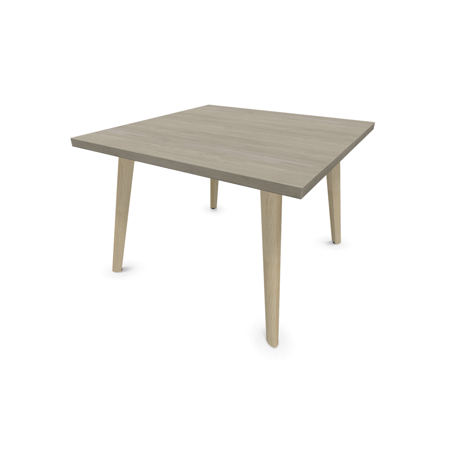 Narbutas Nova Wood Couchtisch Quadratisch - Füsse Esche Natur - Tischplatte Holzdekor grau - 6020048