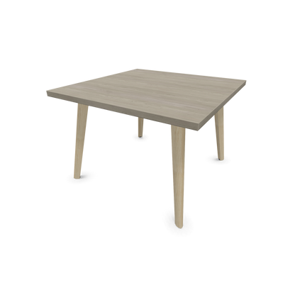 Narbutas Nova Wood Couchtisch Quadratisch - Füsse Esche Natur - Tischplatte Holzdekor grau - 6020048
