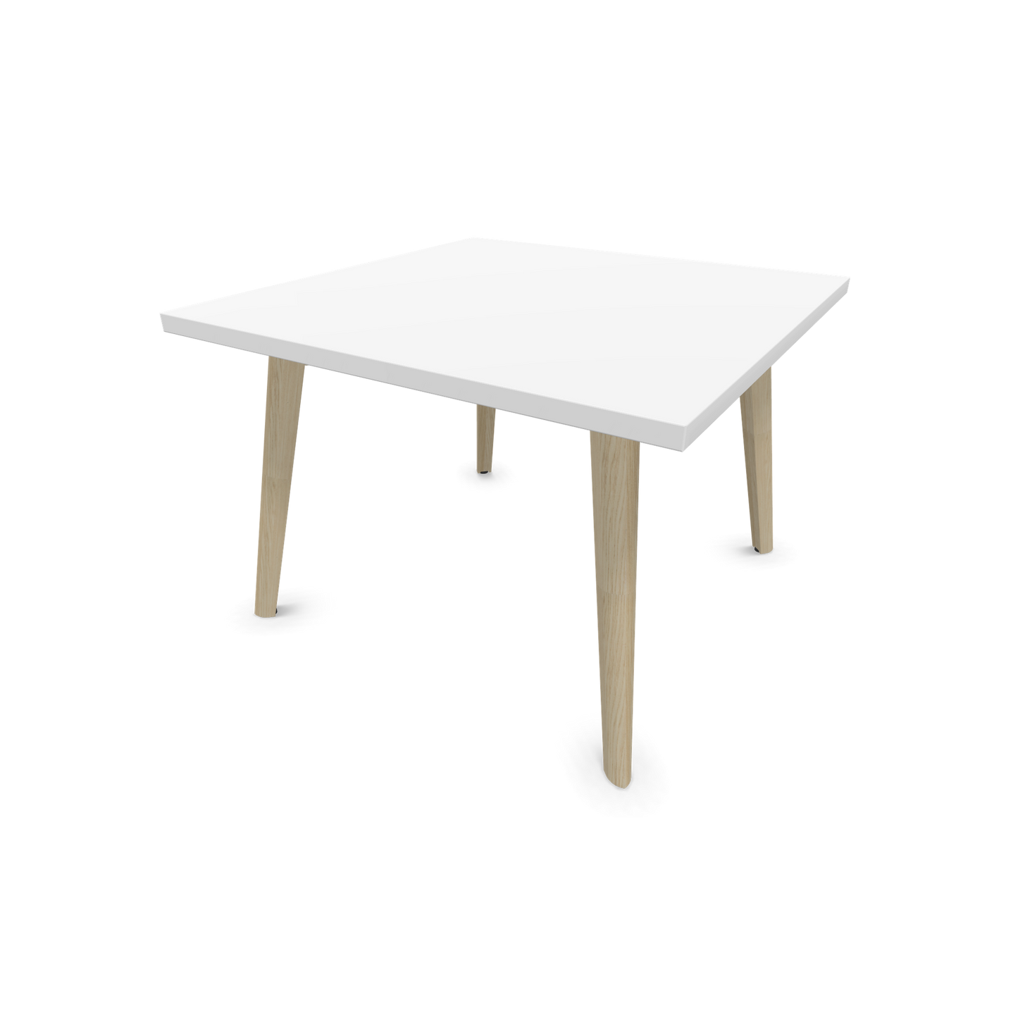 Narbutas Nova Wood Couchtisch Quadratisch - Füsse Esche Natur - Tischplatte Weiss - 6020049