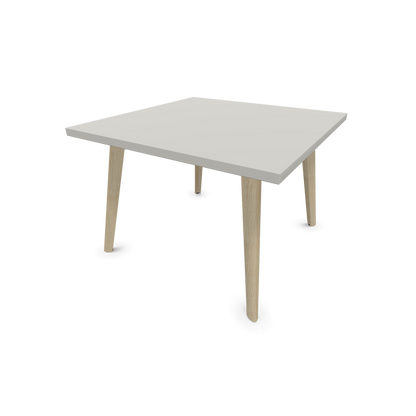 Narbutas Nova Wood Couchtisch Quadratisch - Füsse Esche Natur - Tischplatte Perlgrau - 6020052