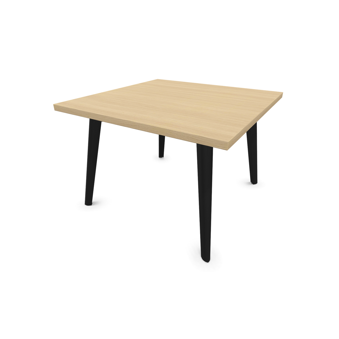 Narbutas Nova Wood Couchtisch Quadratisch - Füsse Esche Schwarz - Tischplatte Eichendekor gebleicht - 6020053