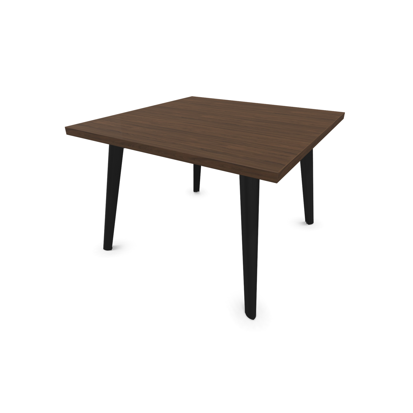 Narbutas Nova Wood Couchtisch Quadratisch - Füsse Esche Schwarz - Tischplatte Nussbaumdekor dunkel - 6020056