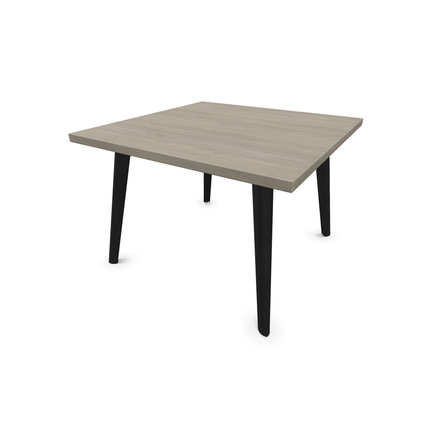 Narbutas Nova Wood Couchtisch Quadratisch - Füsse Esche Schwarz - Tischplatte Holzdekor grau - 6020057