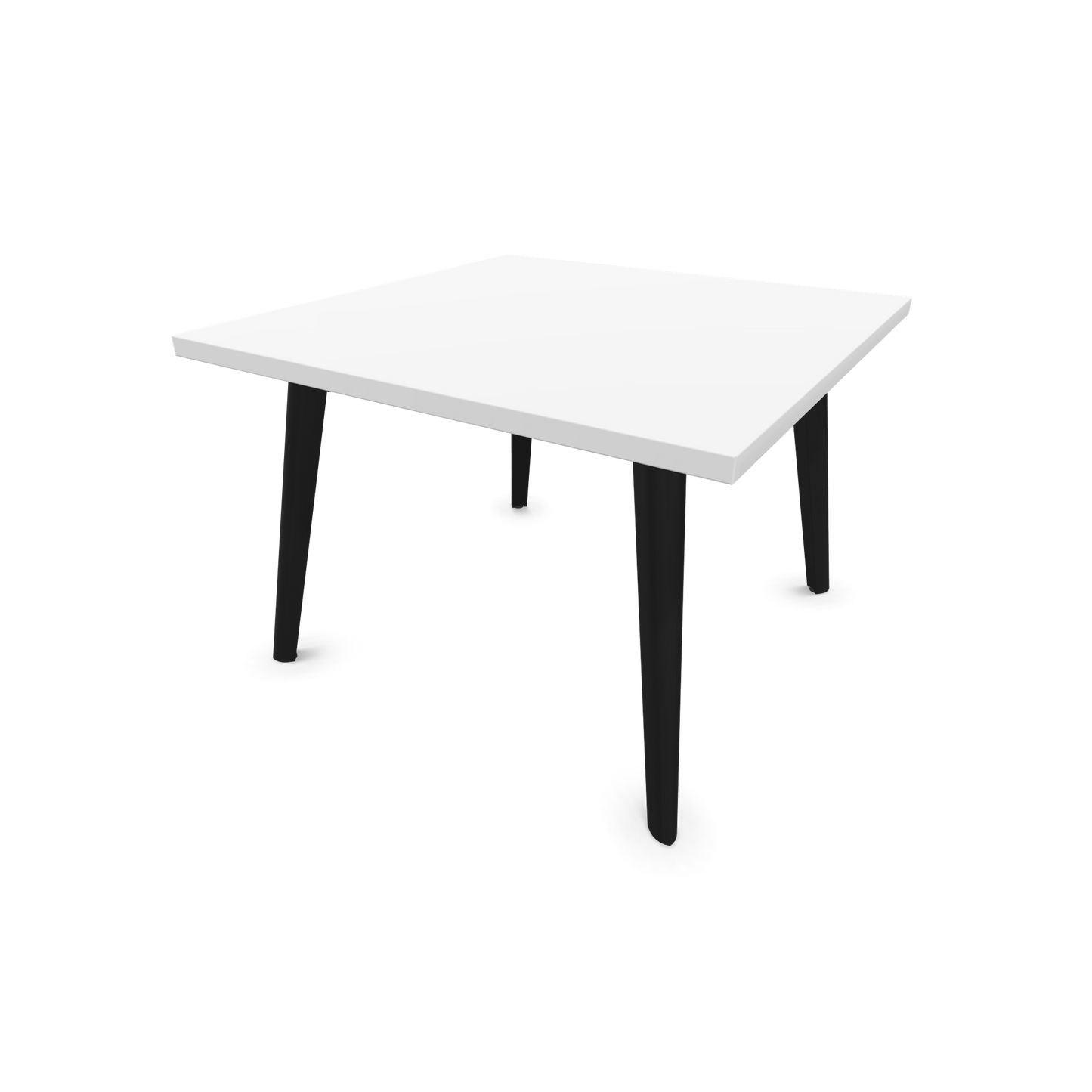 Narbutas Nova Wood Couchtisch Quadratisch - Füsse Esche Schwarz - Tischplatte Weiss - 6020058